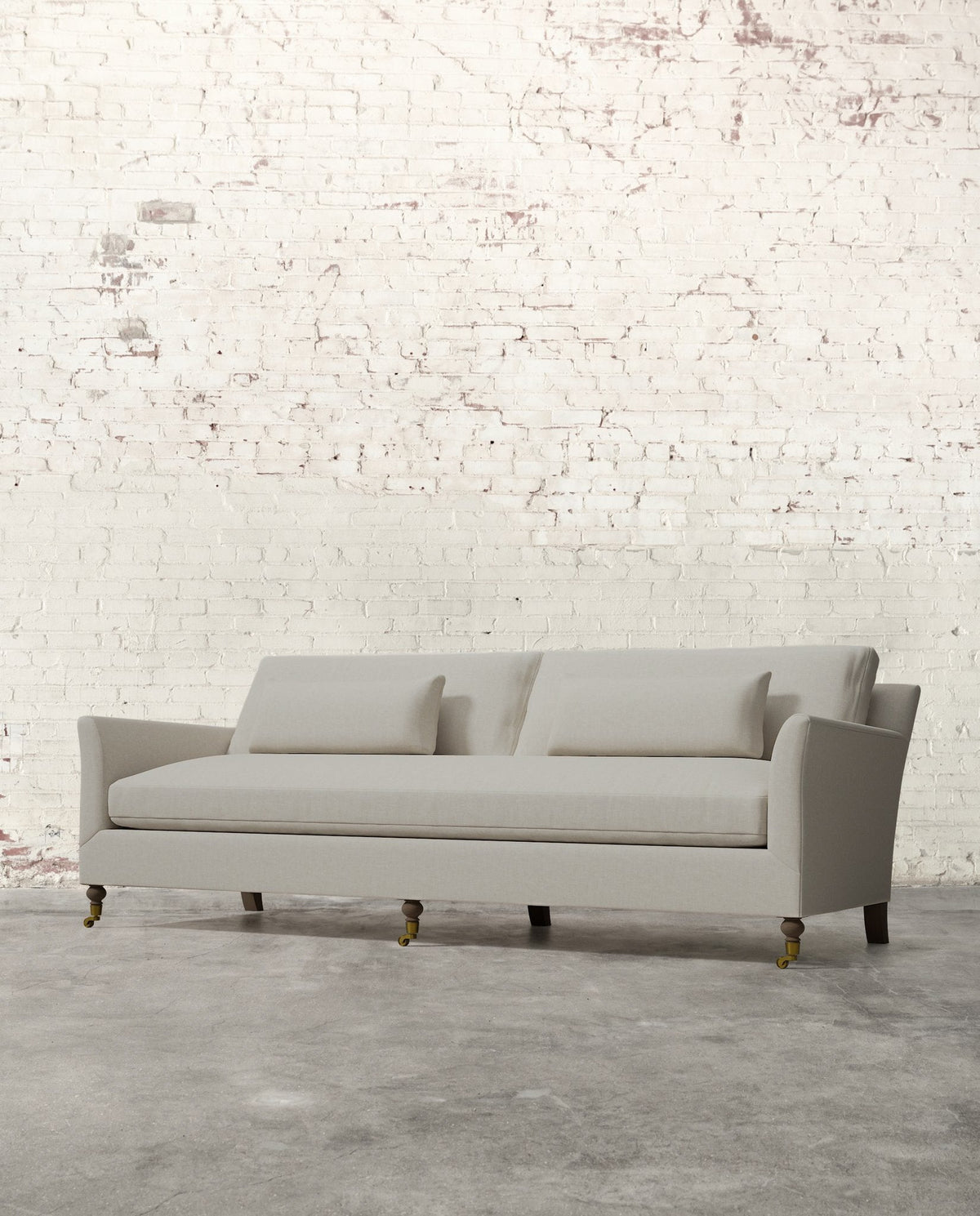 Mavelle Alfie 97" Bench Sofa with Brass Casters sofa