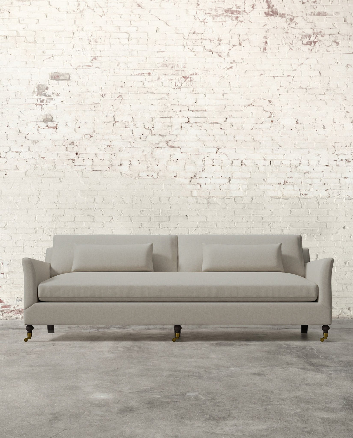 Mavelle Alfie 97" Bench Sofa with Brass Casters sofa - View 10