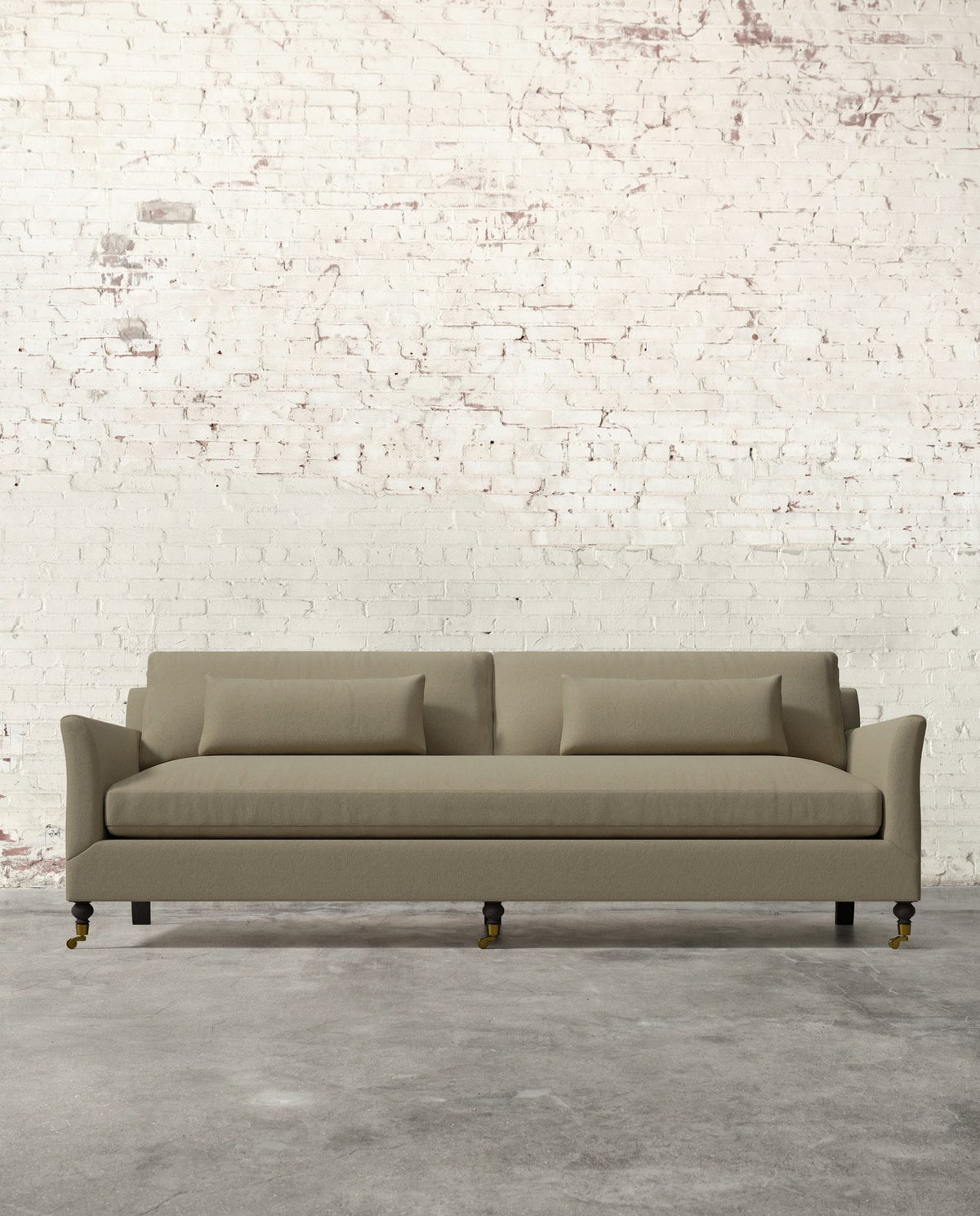 Mavelle Alfie 97" Bench Sofa with Brass Casters sofa - View 15