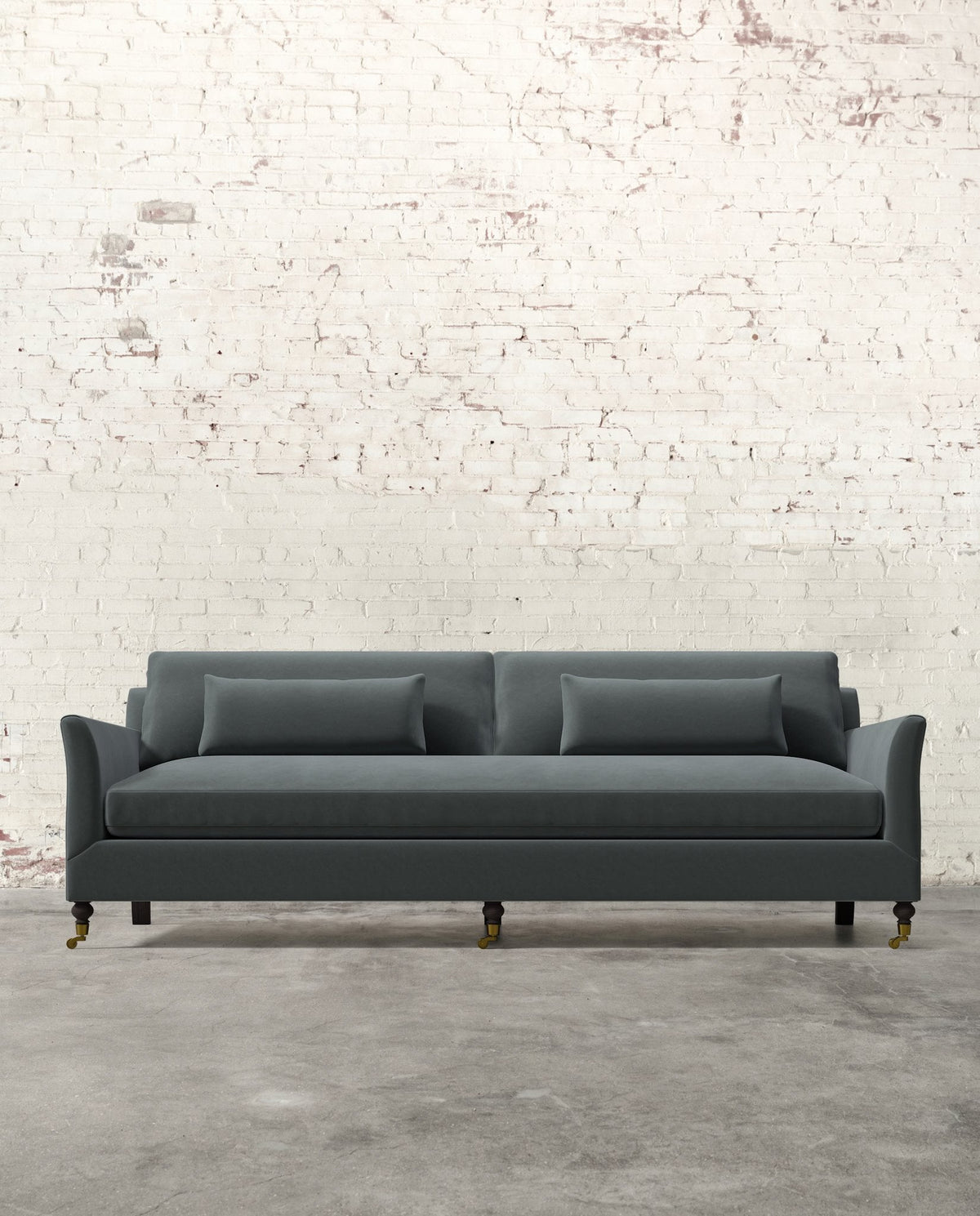Mavelle Alfie 97" Bench Sofa with Brass Casters sofa - View 14