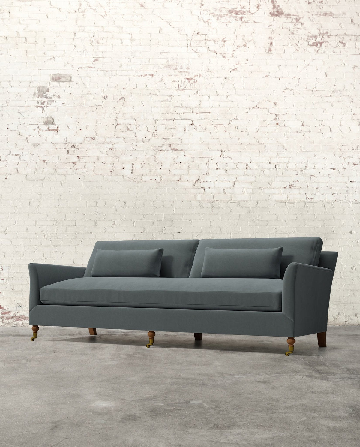 Mavelle Alfie 97" Bench Sofa with Brass Casters sofa - View 24
