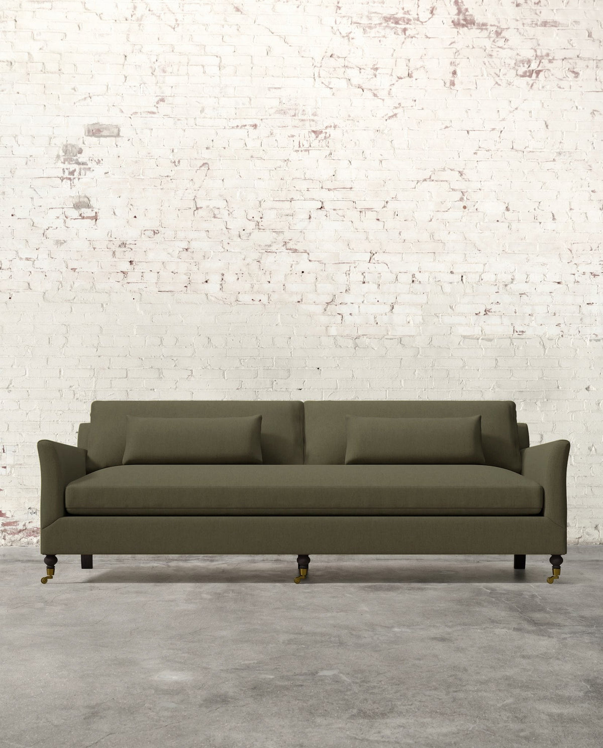 Mavelle Alfie 97" Bench Sofa with Brass Casters sofa - View 13