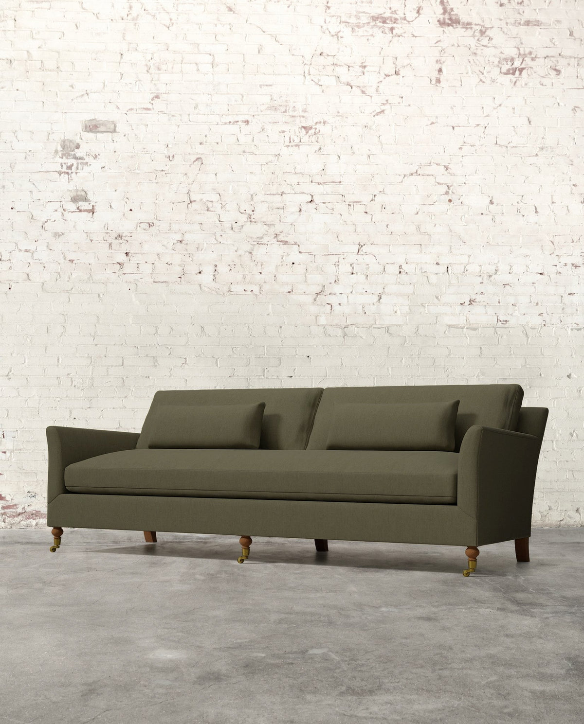 Mavelle Alfie 97" Bench Sofa with Brass Casters sofa - View 23
