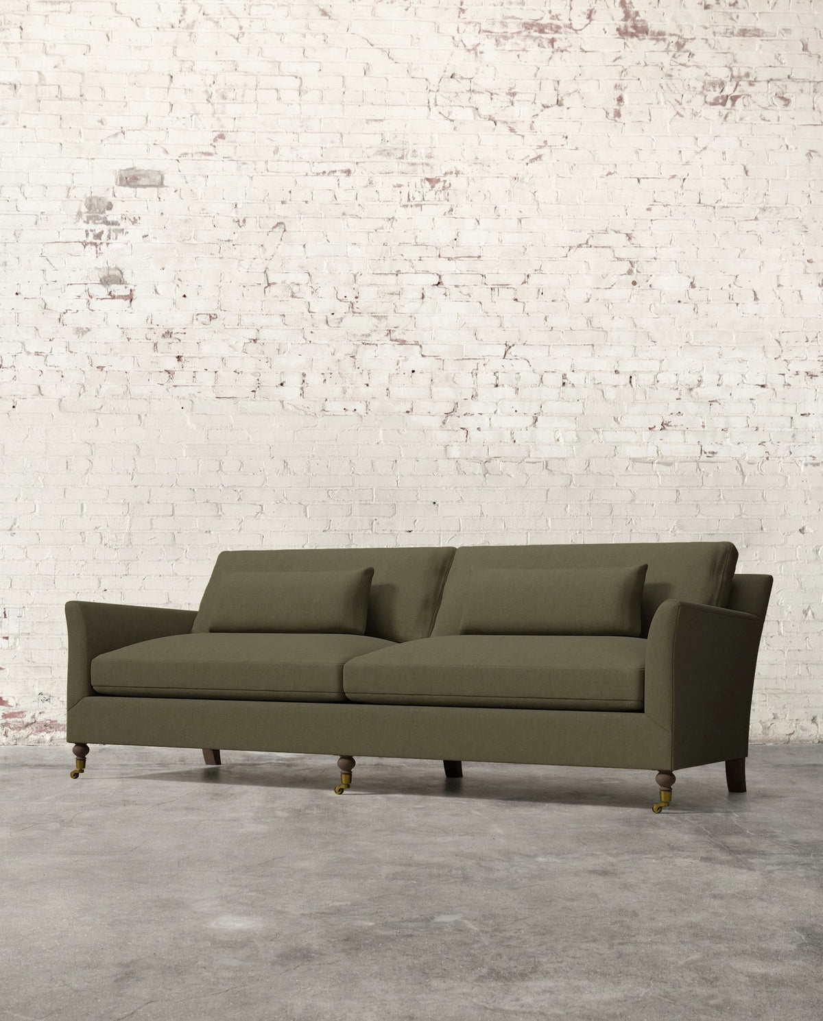 Mavelle Alfie 97" Sofa with Brass Casters sofa - Alternate View