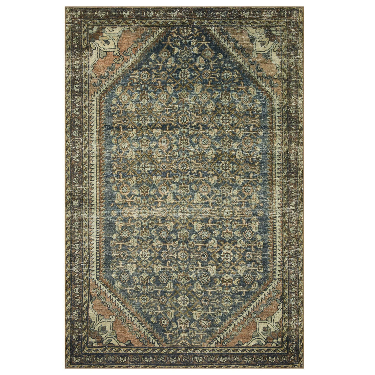 Mavelle Banks Denim Clay Rug area rug - Detail View