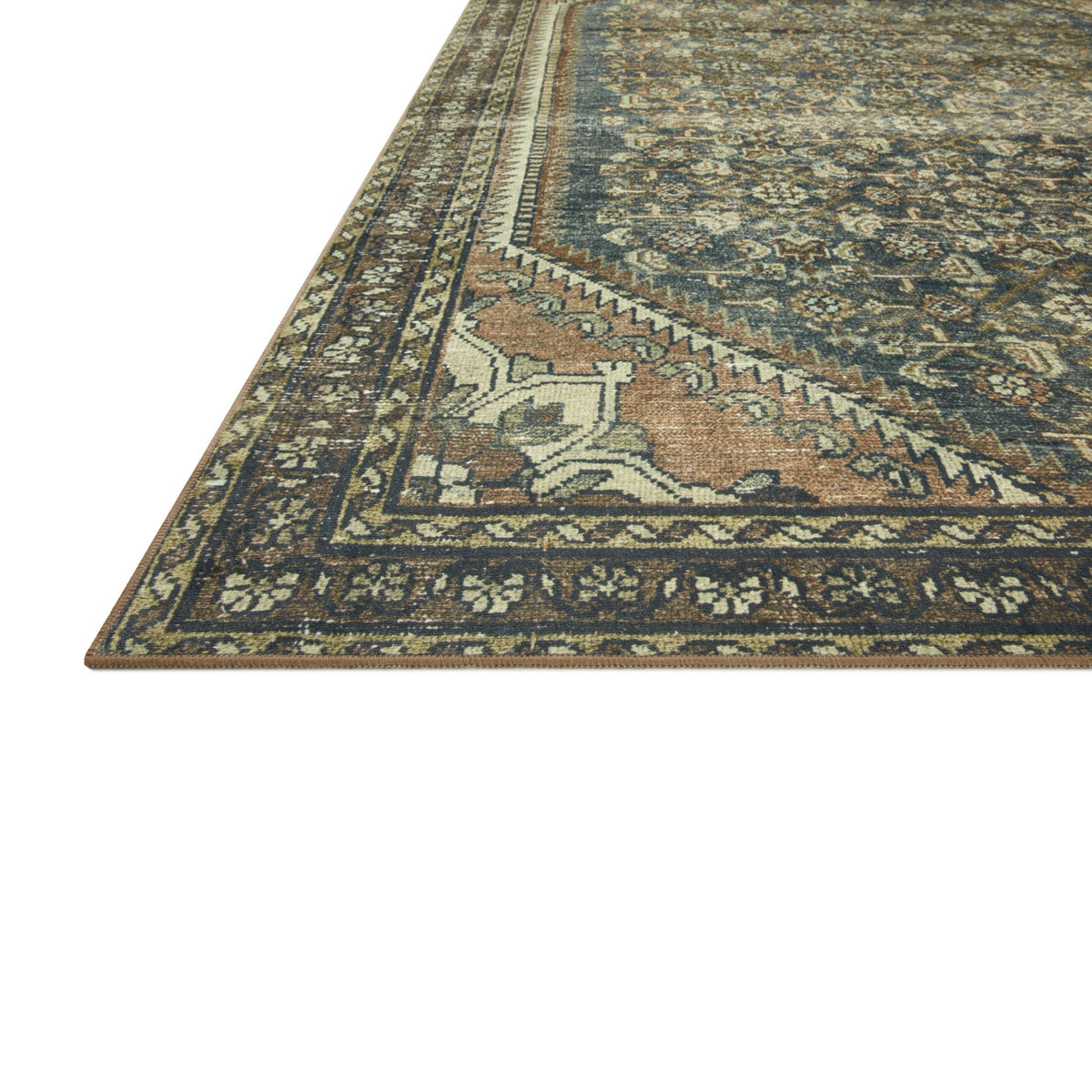 Mavelle Banks Denim Clay Rug area rug - Close-Up