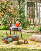 Mavelle Striped Beach & Picnic Blanket - Monaco Mimosa Outdoor Blanket throw blanket - Alternate View
