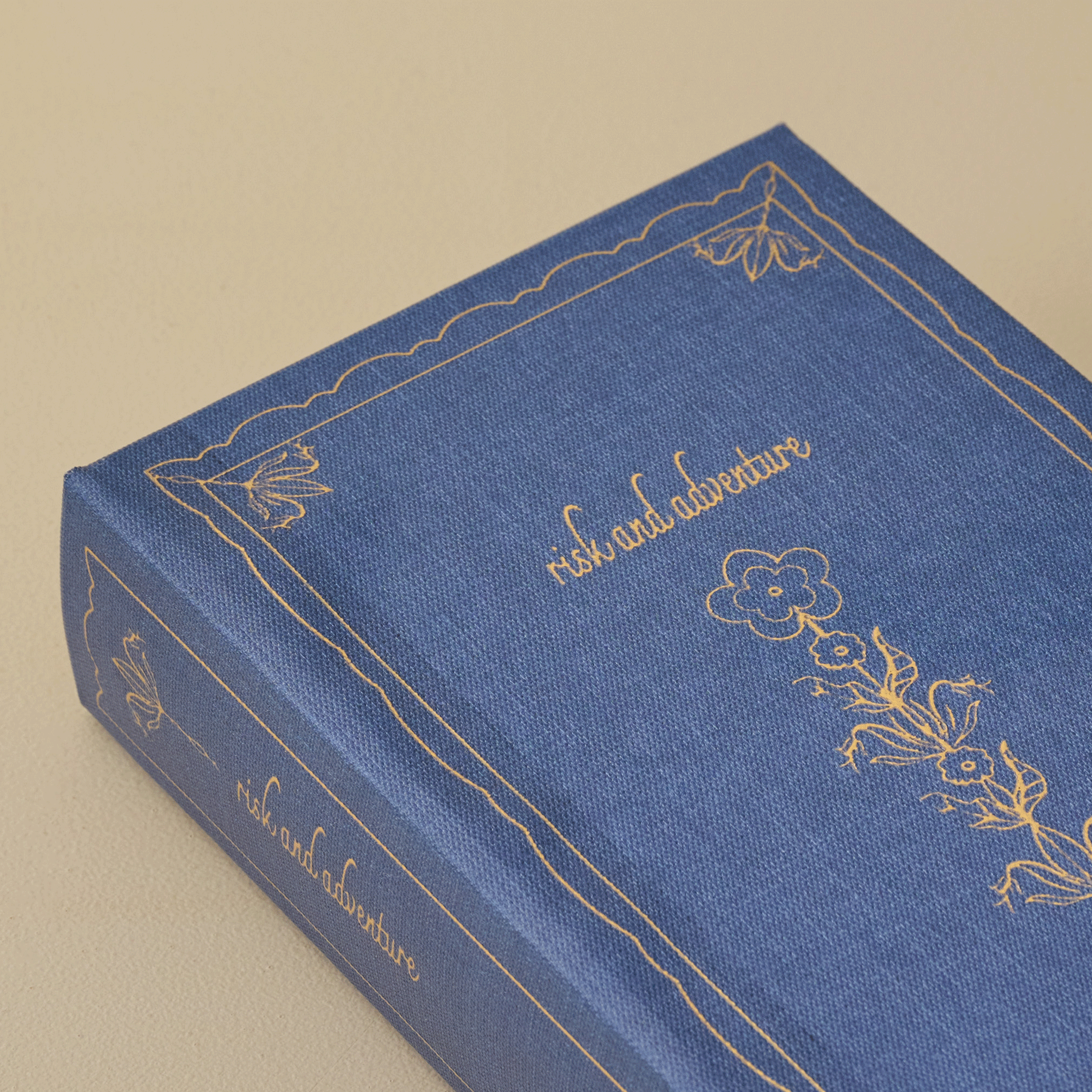 Mavelle Antique Inspired Handcrafted Book Box decorative box - Detail View