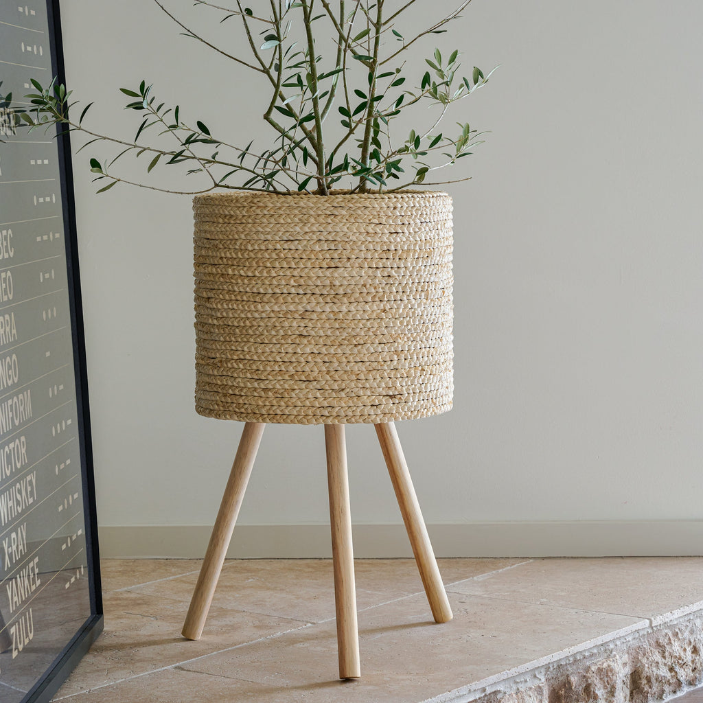Mavelle Bleached Woven Plant Stands plant stand - Alternate View