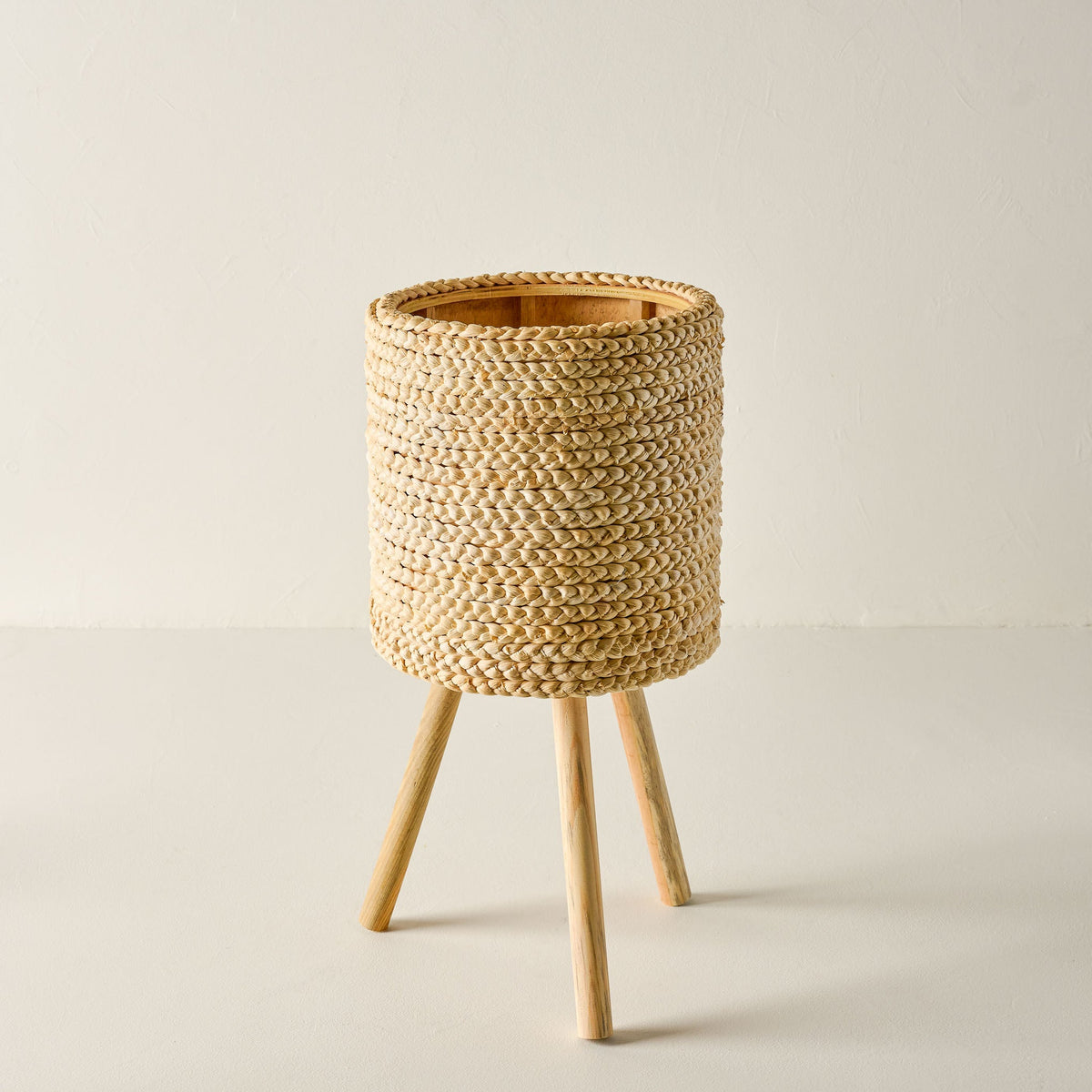 Mavelle Bleached Woven Plant Stands plant stand - Side View