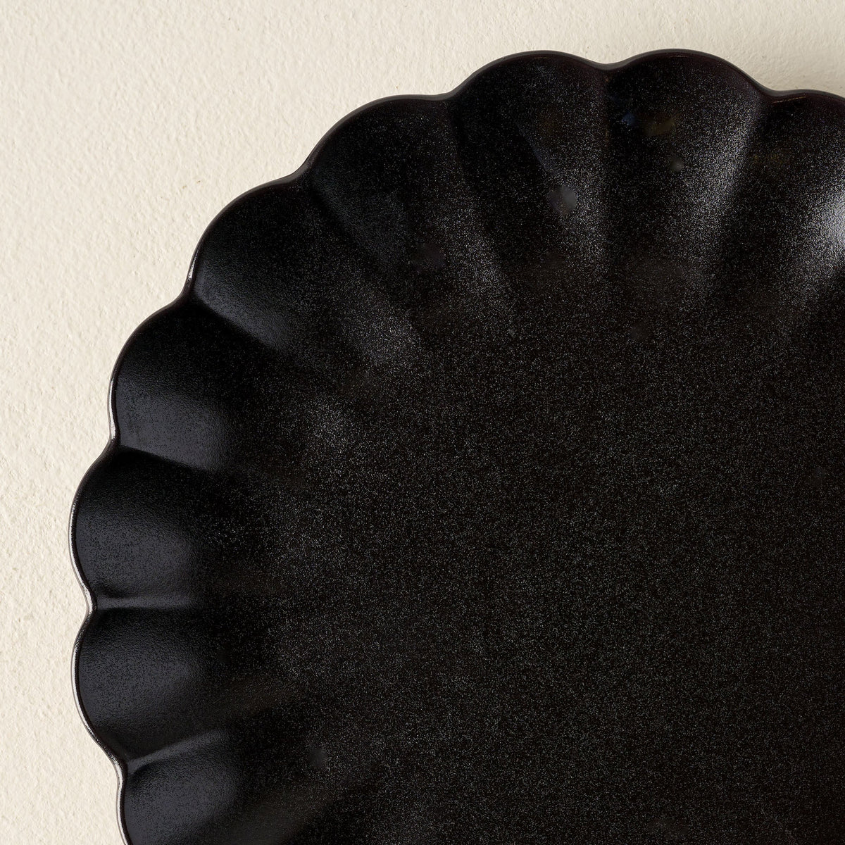Mavelle Black Scalloped Plate dinnerware set - Styled in Room