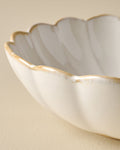 Mavelle Cream Scalloped Serving Bowl serving piece
