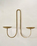 Mavelle Daniel Antique Brass Candle Sconce wall sconce - Styled in Room