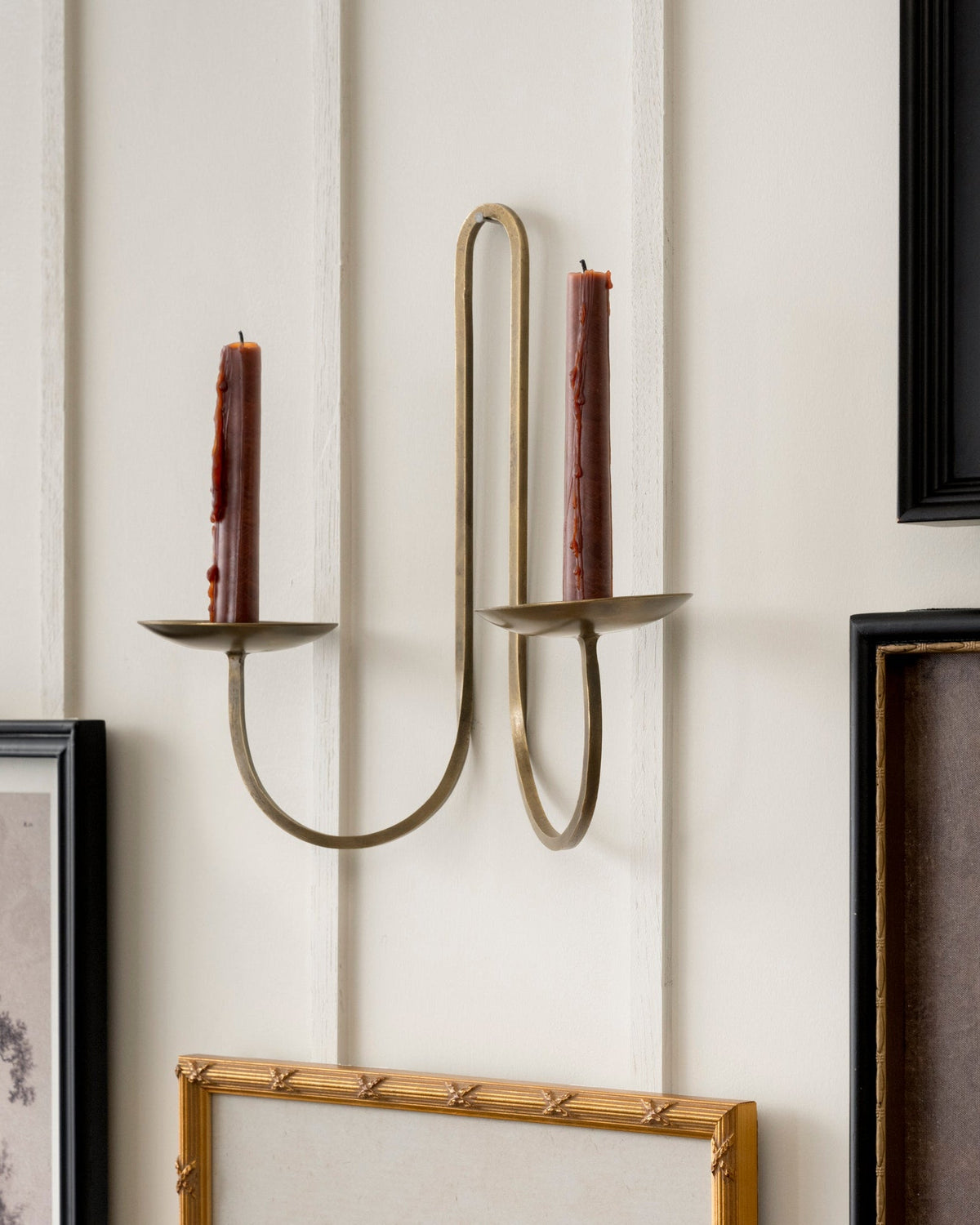 Mavelle Daniel Antique Brass Candle Sconce wall sconce