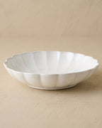 Mavelle Oversized Cream Scalloped Serving Bowl serving piece - Detail View