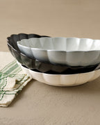Mavelle Oversized Cream Scalloped Serving Bowl serving piece - Close-Up
