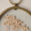 Mavelle Antique Brass Framed Pressed Floral mirror