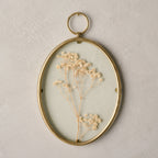 Mavelle Antique Brass Framed Pressed Floral mirror - Styled in Room