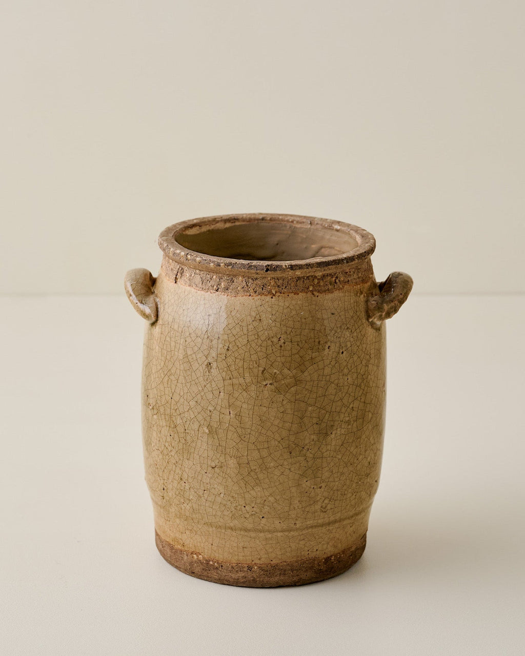 Mavelle Hanson Crackle Handled Vase vase