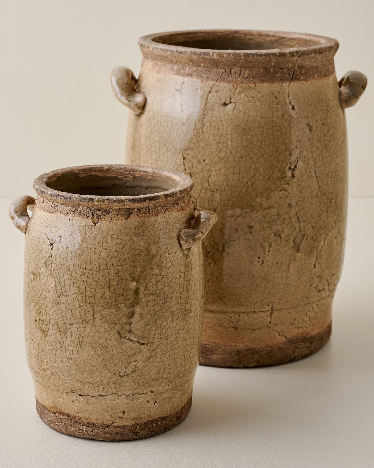Mavelle Hanson Crackle Handled Vase vase - Detail View