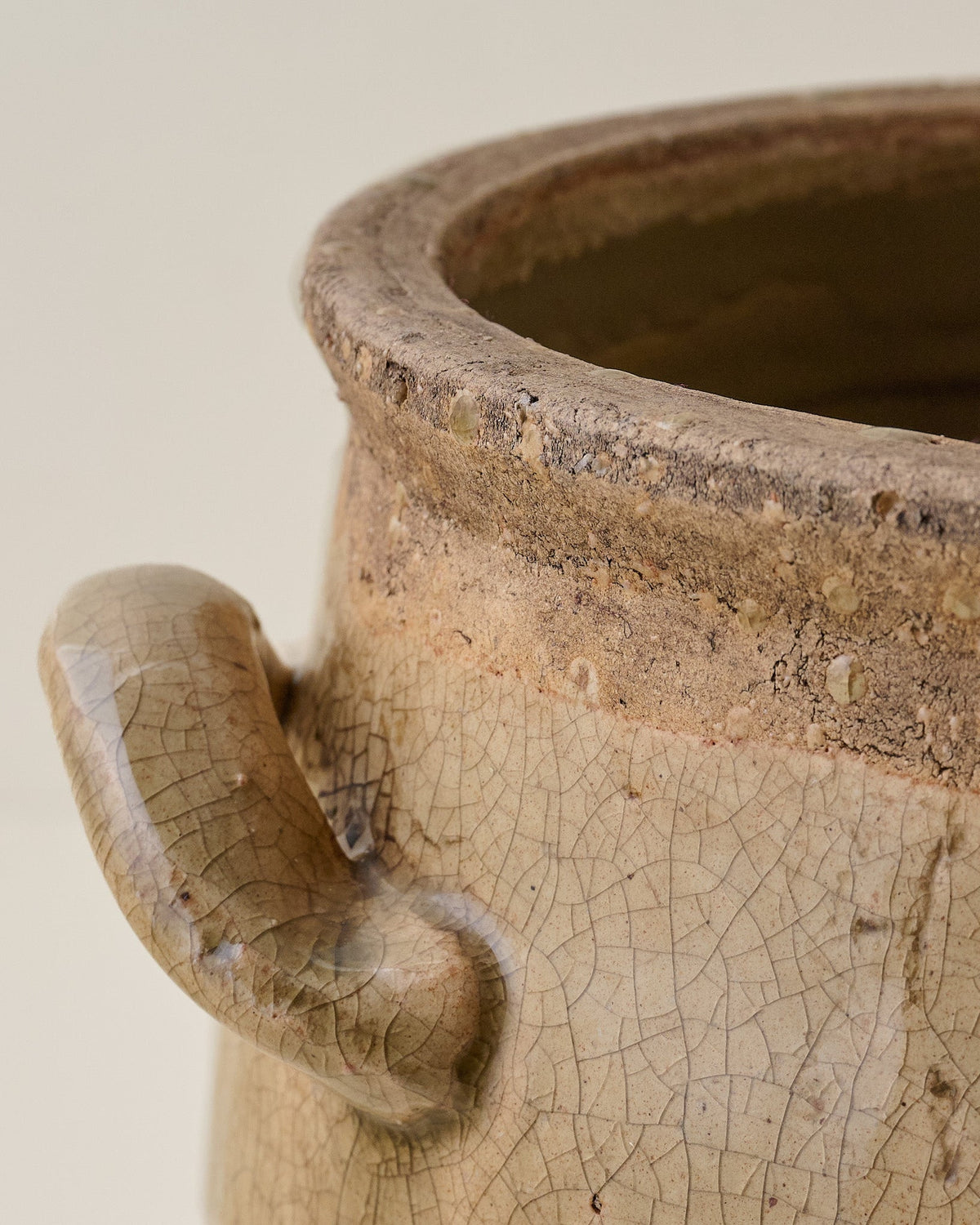 Mavelle Hanson Crackle Handled Vase vase - Side View