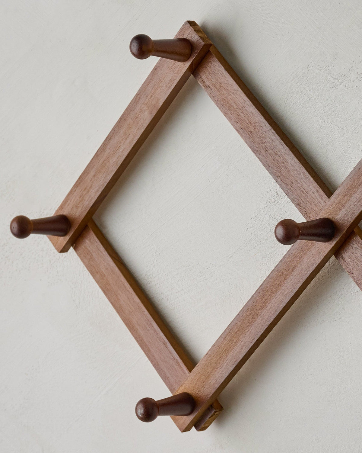 Mavelle Accordion Wooden Wall Hook wall hook - Styled in Room