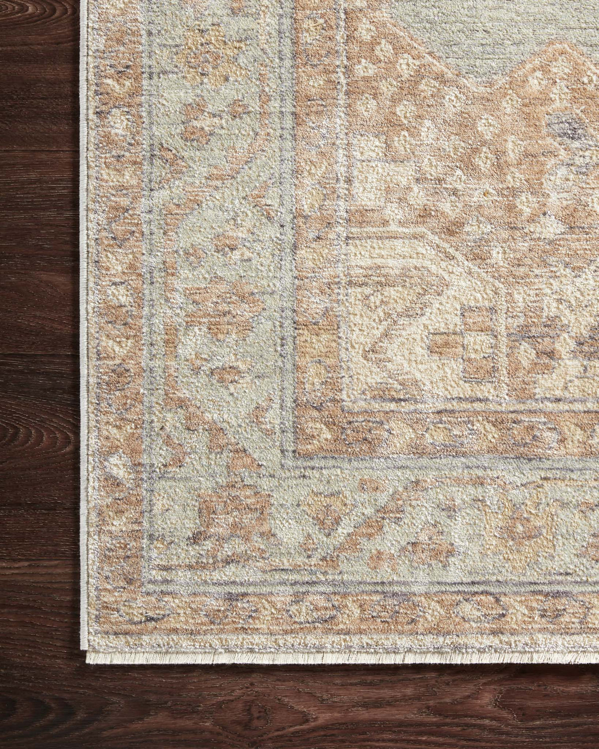 Mavelle Carlisle Seafoam Taupe Rug area rug - Styled in Room