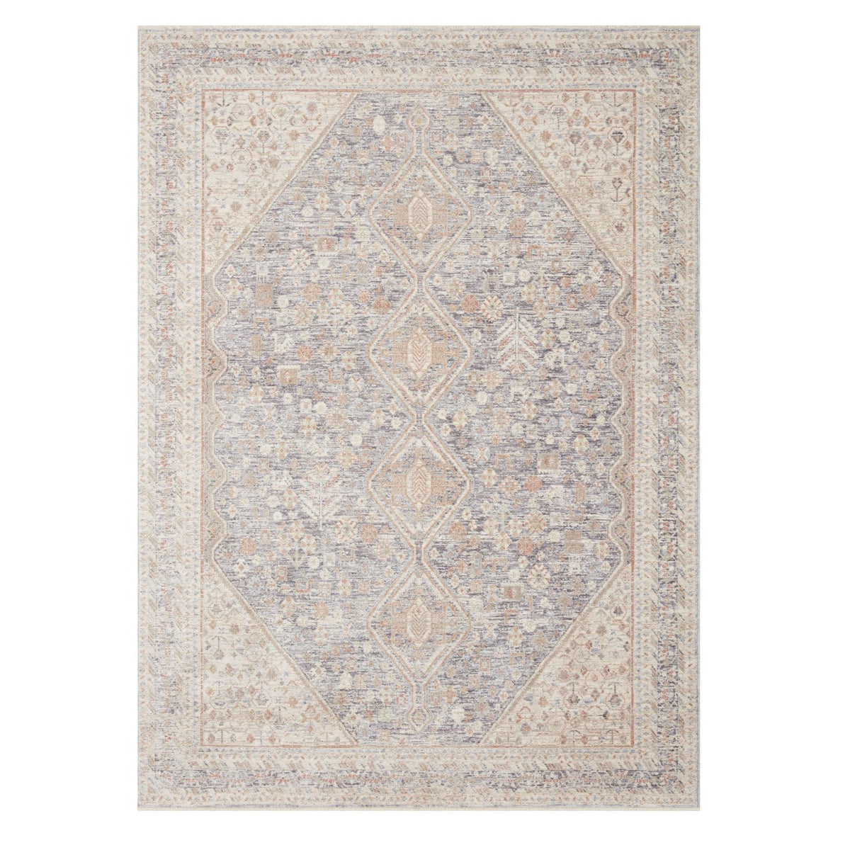 Mavelle Carlisle Blue Ivory Rug area rug - Detail View