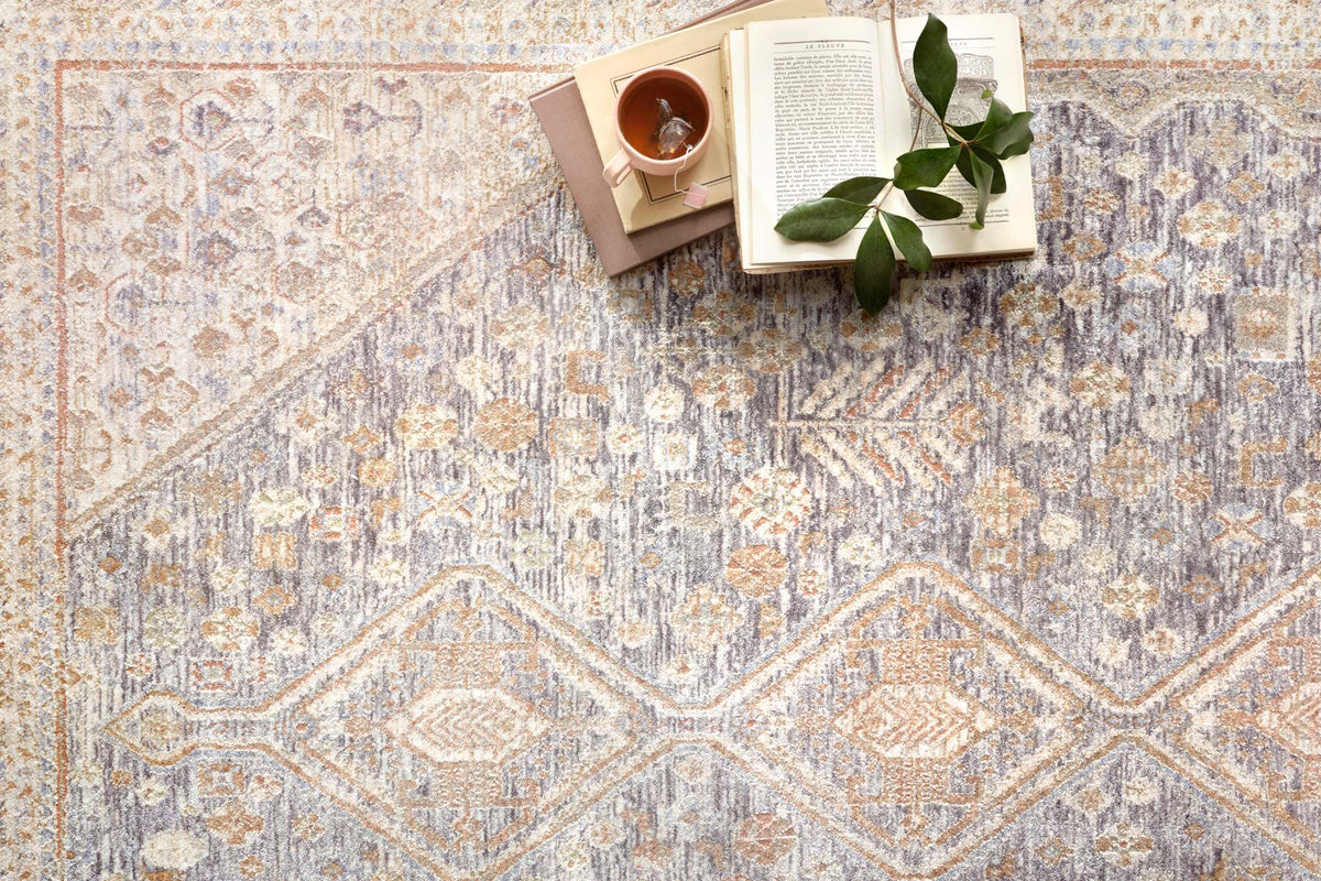 Mavelle Carlisle Blue Ivory Rug area rug - Side View
