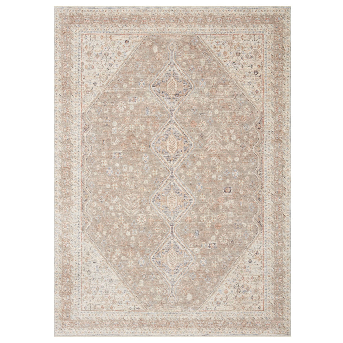 Mavelle Carlisle Taupe Ivory Rug area rug - Detail View