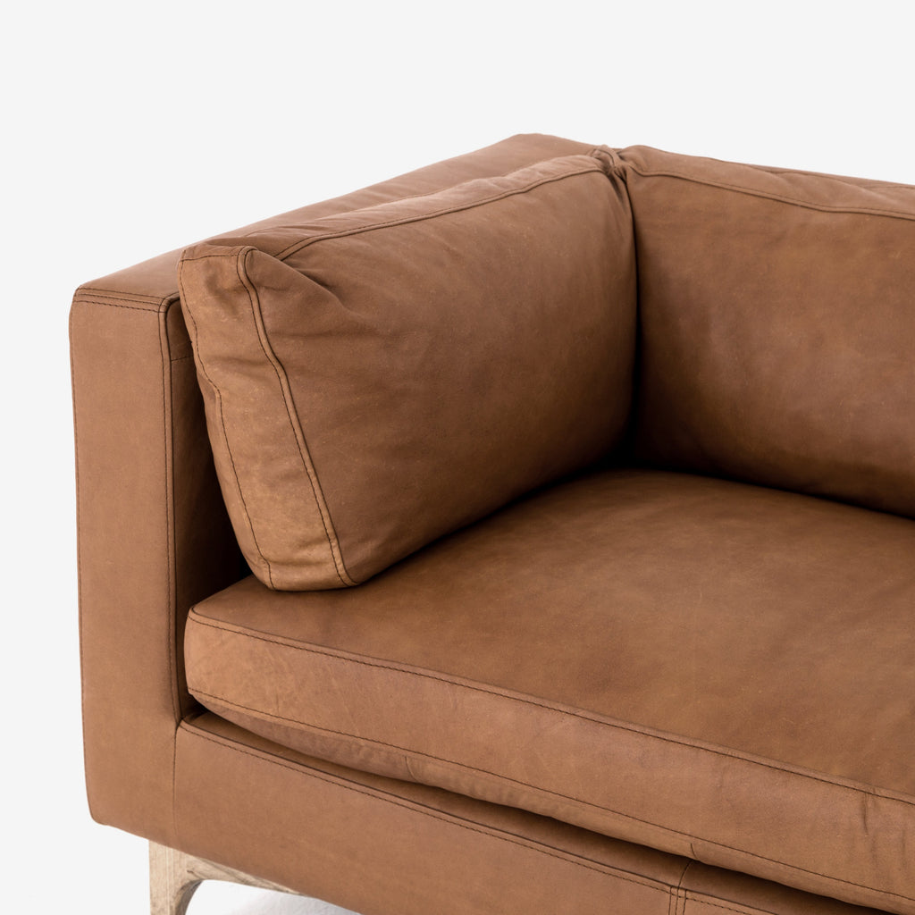 Mavelle Juniper Leather Sofa sofa - Styled in Room
