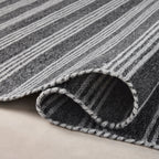 Mavelle Charlie Charcoal Grey Rug area rug - Styled in Room
