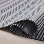 Mavelle Charlie Dove Charcoal Rug area rug - Styled in Room