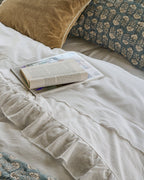 Mavelle Optic White Scalloped Edge Sheet Set bedding