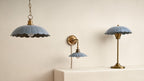 Mavelle Carolyn Enamel Wired Pendant (14") pendant light - Side View