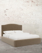 Mavelle Clara Velvet Upholstered Bed bed frame - Styled in Room