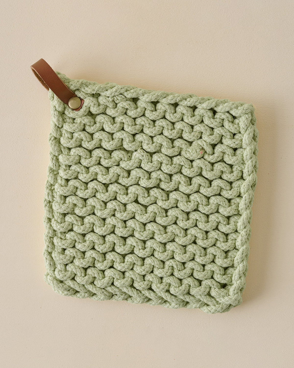 Mavelle Hand Crocheted Cotton Pot Holder kitchen linen - Styled in Room
