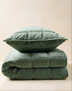 Mavelle Weekend Velvet Quilt - Dusty Green quilt
