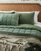 Mavelle Dusty Green Essential Tassel Throw throw blanket - Close-Up