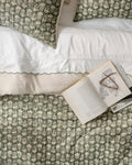 Mavelle Flora Block Printed Sham - Dusty Green (Euro) pillow sham