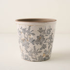 Mavelle Grey and White Distressed Planter planter - Detail View