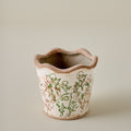 Mavelle Green Scalloped Distressed Planter planter