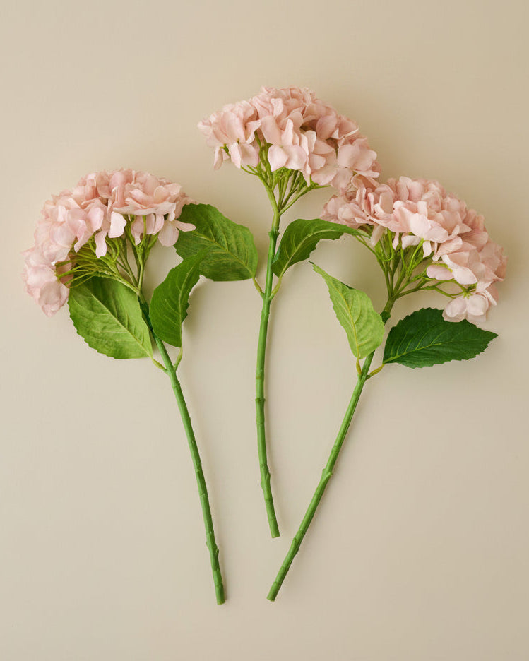 Mavelle Real Touch Hydrangea Bundle faux floral stem - Styled in Room