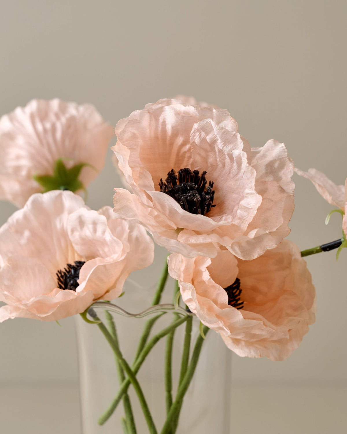 Mavelle Anemone Bouquet faux floral stem - Detail View