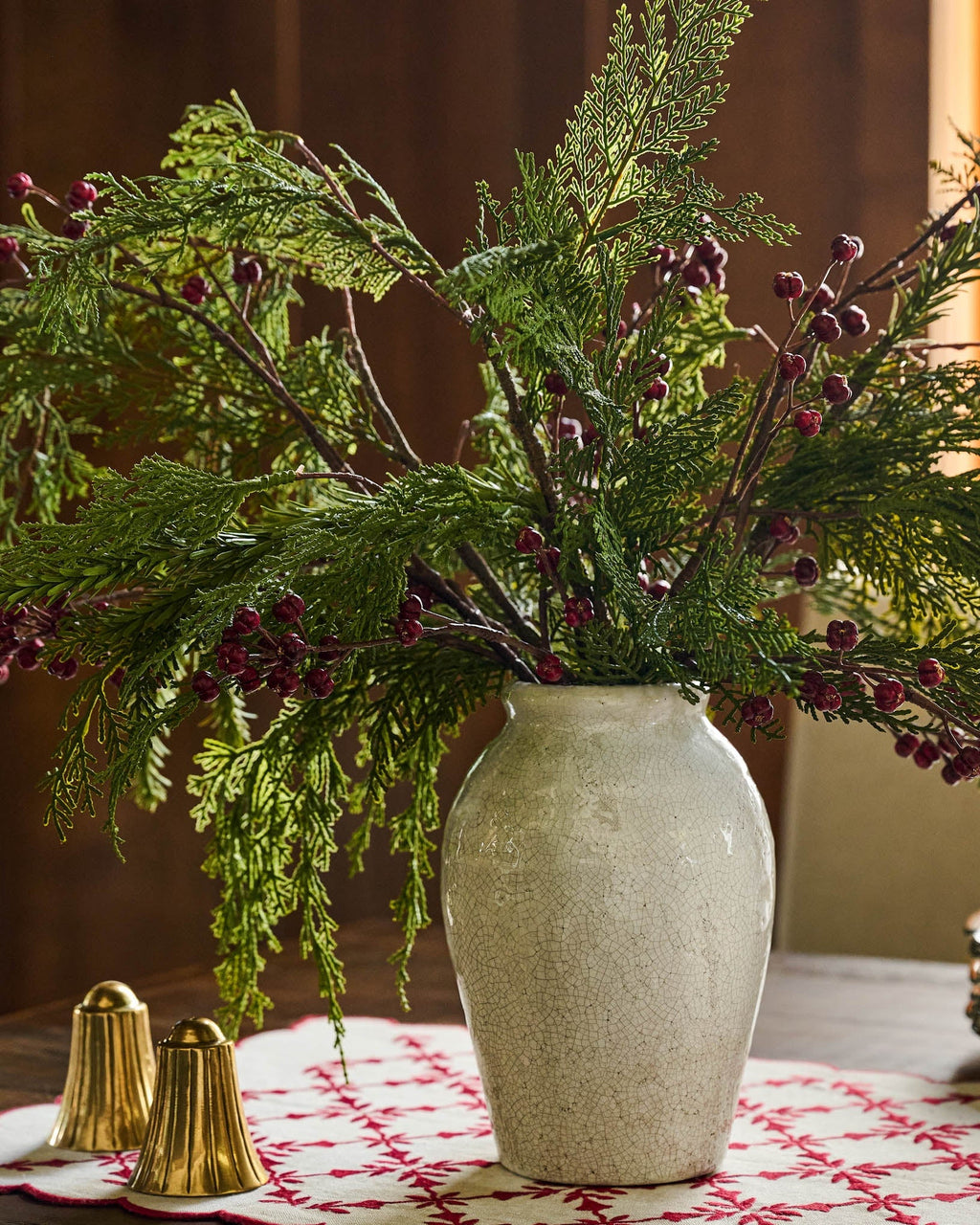 Mavelle Real Touch Cedar Mix Stem faux floral stem - Detail View