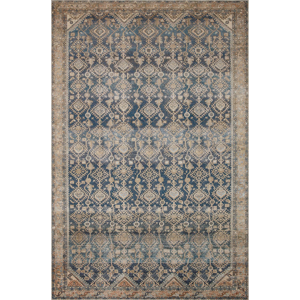 Mavelle Lenna Indigo Natural Rug area rug - Detail View