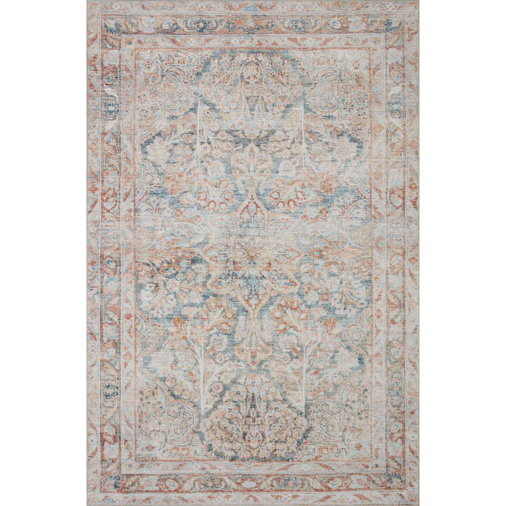 Mavelle Lenna Ocean Apricot Rug area rug - Detail View
