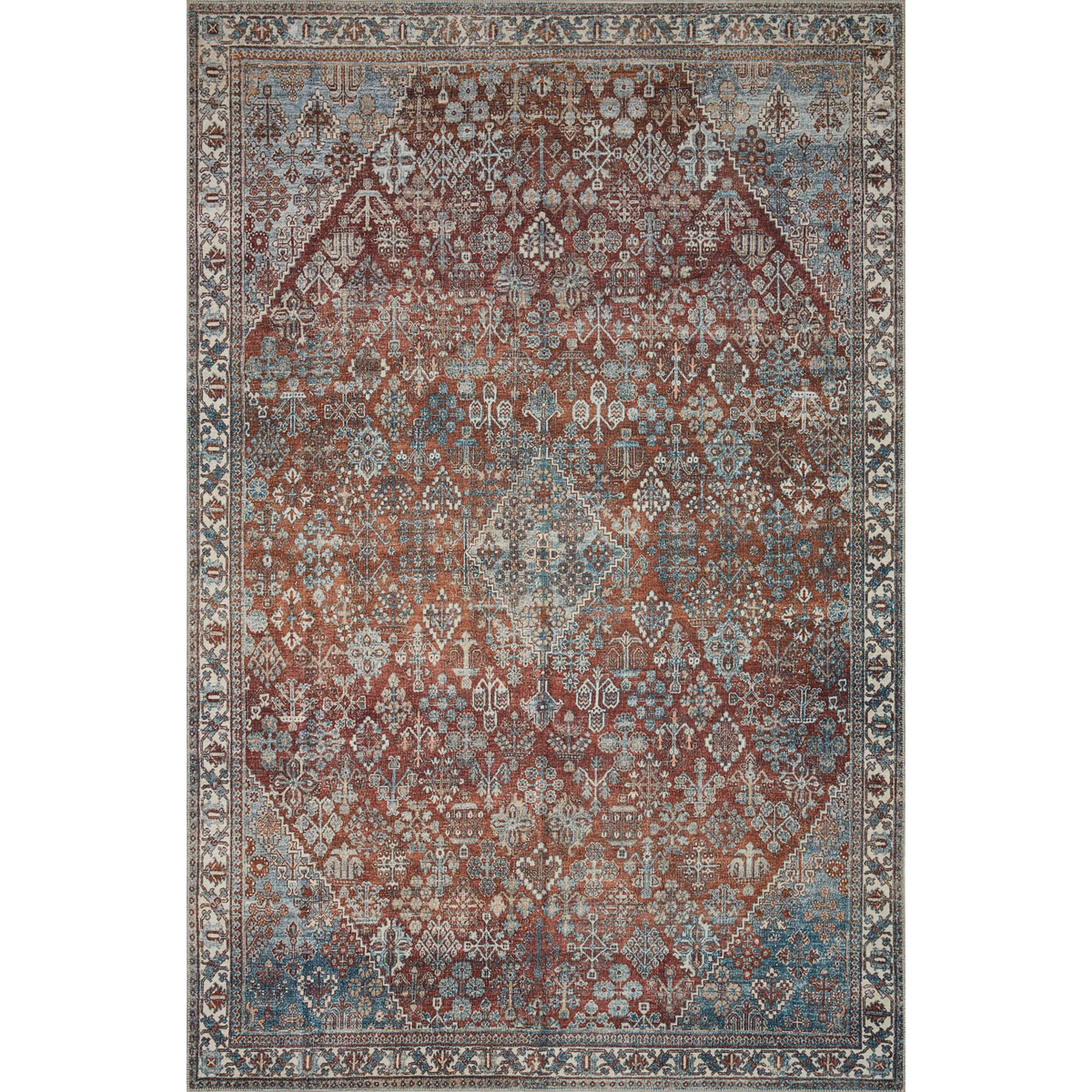 Mavelle Lenna Brick Sky Rug area rug - Detail View