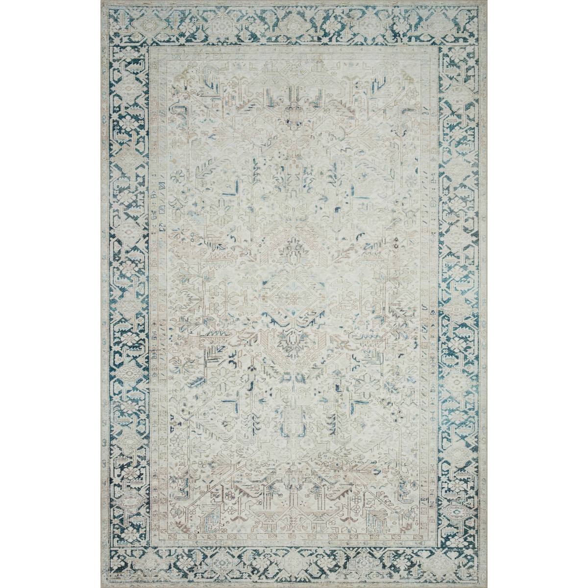 Mavelle Lenna Natural Denim Rug area rug - Detail View