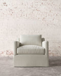 Mavelle Francis Slipcovered Swivel Chair accent chair - Styled in Room